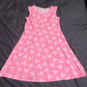 Pink and white hearts dress